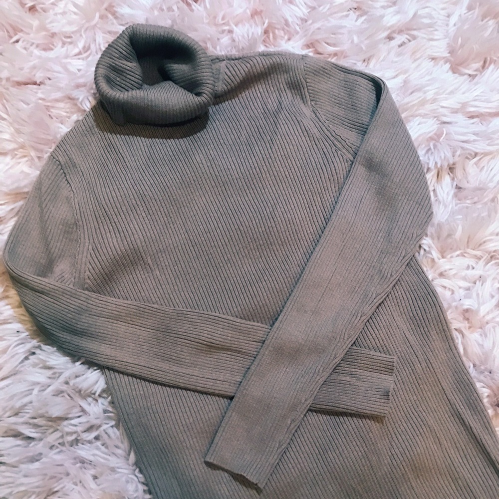 Beige turtleneck - textured and soft